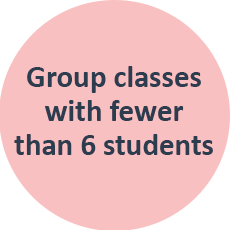 group classes with fewer than 6 students
