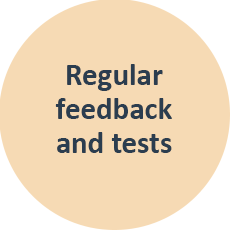 Regular feedback and tests